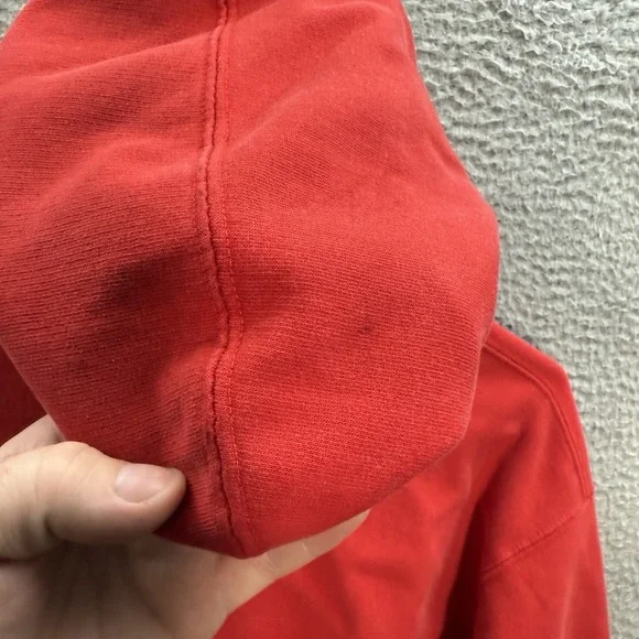 Vintage Wisconsin Badgers Sweatshirt Adult XL Red Hoodie Reverse Weave 90s Y2K - Picture 9 of 9